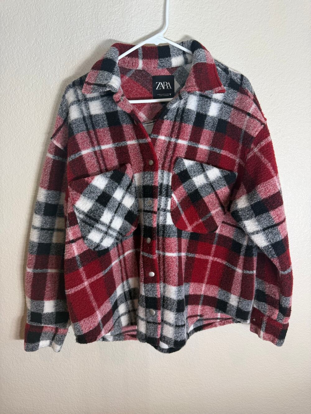 ZARA Women's Plaid Overshirt Shacket Size XS